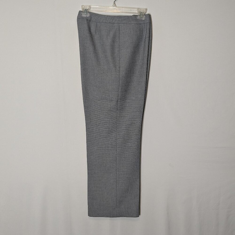 SUIT STUDIO Gray Polyester Career Dress Suit Pants; Side Zip; Size 10